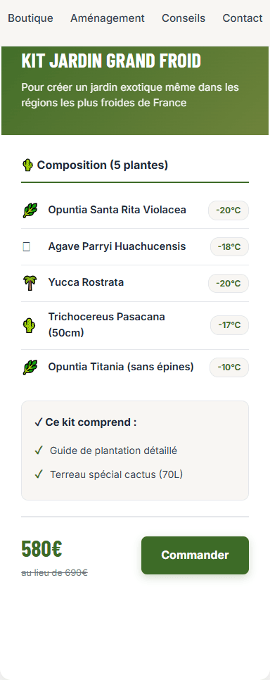 Kit Jardin Grand Froid